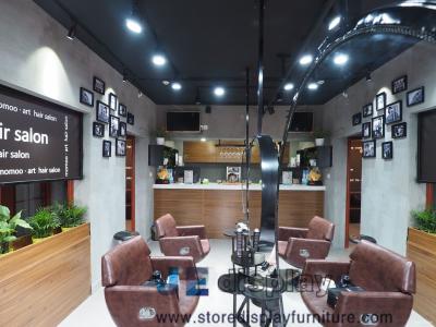 China Hair salon design furniture and sofa for Cashier Shampoo reception area for sale