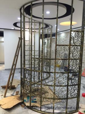 China The bronze colored iron decorative racks for Shop interior fits out made out by China display fixture factory for sale