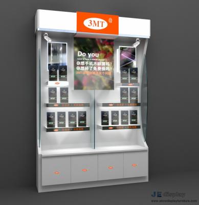 China New Xiaomi retail store design of Mobile phone Wall cabinet and pad display LED light counters for sale