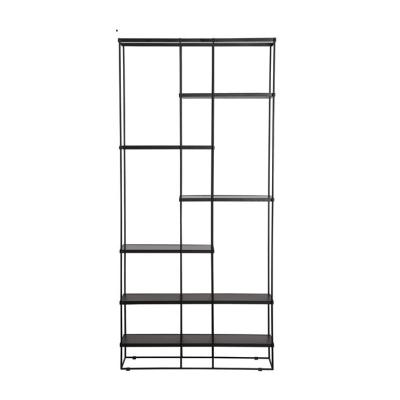 China Stainless steel Display shelves with Black panels by Metal racks for decoration and bookcase storage for sale