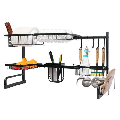 China Factory directly selling Kitchen racks and holders Retractable rack kitchen counter top storage rack dishes drain rack for sale