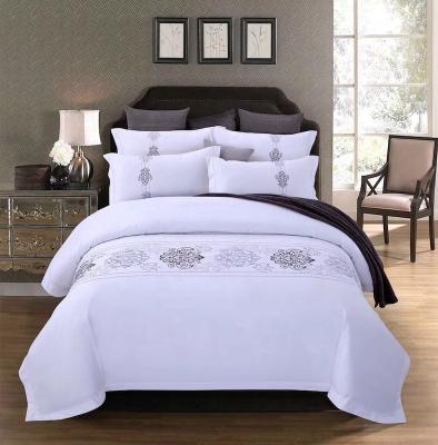 China Five Star Hotel Color 100% Cotton Customized High Grade Solid Long Stapled Bedding Sheets Nondisposable for sale