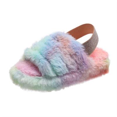 China Wholesale Winter Warm Comfortable Kids Cotton Children's Plush Slippers for sale