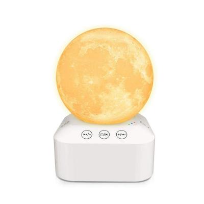 China Factory Wholesale Home Portable Children Noise Machine White Noise Sleep Machine With 7 Colors Moon Lamp White Noise Sleep Machine for sale