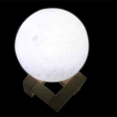 China 2018 Best Selling Modern 8CM Rechargeable 3D Printing Moon Shaped Lamp for sale