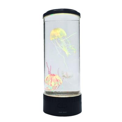 China Hot Selling New Design Room Led Aquarium Night Light Mood Jellyfish Lamp for sale