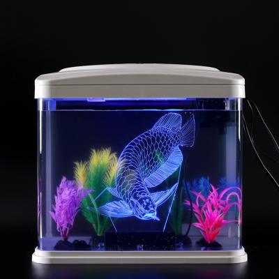 China Hot Selling Factory Wholesale Modern New Design Led Aquarium Night Light Mood Fish Lamp for sale