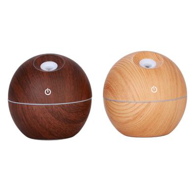 China Wholesale Wood Grain Car Factory Mini Air Humidifier Ultrasonic Mist Humidifier 130ml for sale