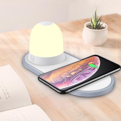 China Factory wholesale mobile phone fast wireless charging 10w wireless charger with night light for sale