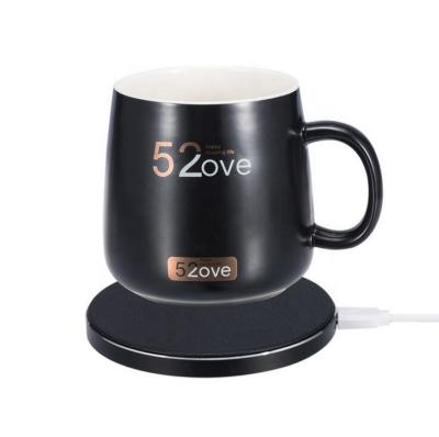 China New Design 18W Mobile Phone Coffee Cup Charger Thermostatic Wireless Charging Heating Fast Charging Protection for sale