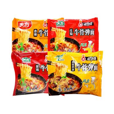 China Natural Tianfang Beef Bone Elastic Noodles Instant Noodles 108G Instant Noodles for sale