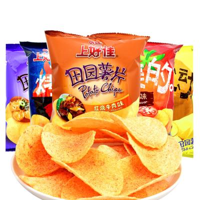 China Big Bag Normal Rural Children's Appetizing Oishi Snacks Potato Chips for sale