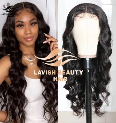 China Silky Straight Wave Lavishbeauty RTS Tied Human Hair Full Lace Wig 150% Density Color Lace Wig Virgin Hair Pre Plucked Body Wave Hair Full Lace Wig for sale