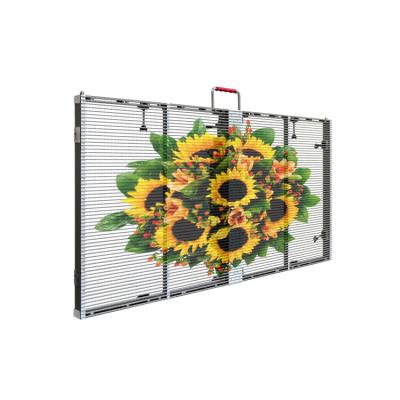 China Fixed Screen Product P3.9x7.8 Indoor Video Clear Indoor LED Display Transparent Led Screen 5mm SMD1921 for sale