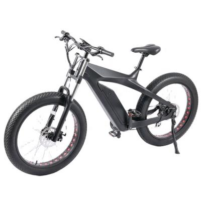 China Carbon Fiber 48V 750W Rear Motor High Speed ​​Fat Tire Electric Bicycle for sale