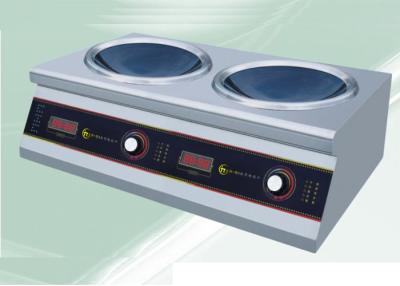 China Waterproof Double Induction Cooktop Wok , Table Top Wok Burner With Safe Protection for sale