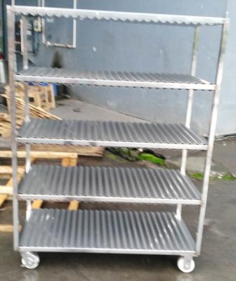 China Full 304 Stainless Steel Trolley With Square Tube Thickness 1.0mm Slideable Available for sale