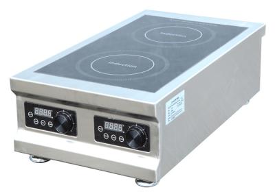 China Inductie Cooktop, Dubbele Branderinductie Cooktop van Eco de Vriendschappelijke 2 Element Met geringe geluidssterkte Te koop