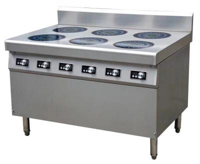 China 21 kw induktionspis 6 plattor 6*3.5KW Commercial Induction Cooker Easy Clean Fully Modular for sale