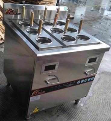 China 3 Phase Commercial Catering Equipment , 9 Basket Induction Pasta Cooker With Cabinet for sale