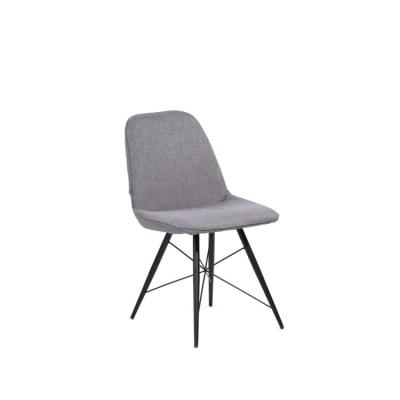 China simple & Modern Hot Selling Modern Fabric Dining Chair Luxury Metal Leg Dining Chair for sale