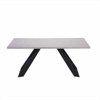 China 2021New Modern Rectangular Modern Kitchen Wood Top Dining Table for sale