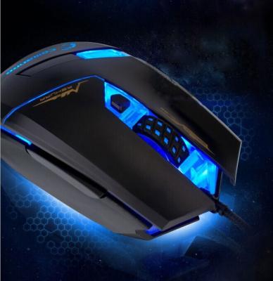 China Durable multi button Optical Wired mouse blue light , durable mouse for gaming for sale