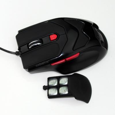 China Black HUANYU Switch USB Wired Gaming Mouse , high dpi mouse 600 1000 1600 for sale