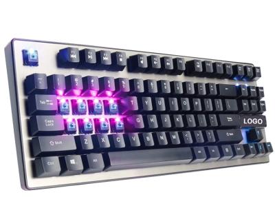 China 87 Keys illuminated Mechanical Gaming Keyboard anti ghosting USB interface for sale