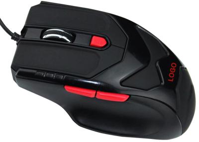 China Sensor PAN3509 Black USB Gaming Mouse 600 1000 1600 DPI with 6 Button for sale