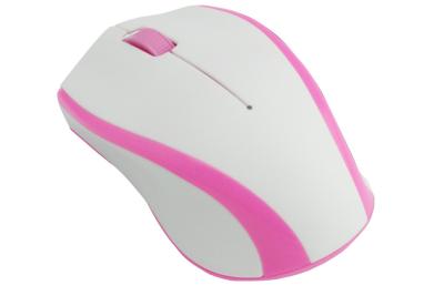 China Weiße rosa optische drahtlose Maus 2.4GHz des Plug-and-Play-3D für den Desktop/Computer zu verkaufen