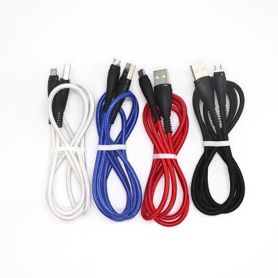 China Environmental protection fast and durable micro pvc data cable usb charging nylon material data cable for sale