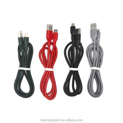 China Best-selling Cable Best-selling Safe Nylon Braided Anti-Cut Car Mobile Phone USB Fast Charging Data Cable for sale