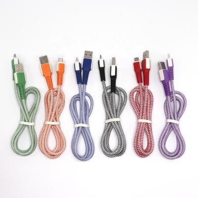 China Factory direct fast and durable nylon braided anti-cut charging data cable fast charging mobile phone data cable for sale