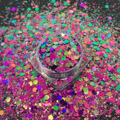 China Factory price bulk holographic color glitter decoration chameleon shift glitter for wholesale for sale