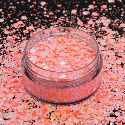 China PET Iridescent Nail Glitter Bulk Powder For Christmas Decoration for sale