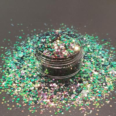 China Bulk Eco-friendly Wholesale Color PET Polyester Offset Glitter For Nail Craft Sticker Sequin for sale