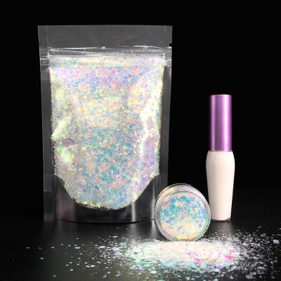 China Decorating And Making Up Different Colors Supply Opal Glitter 2oz Chunky Bag Glitter Ready To Ship for sale