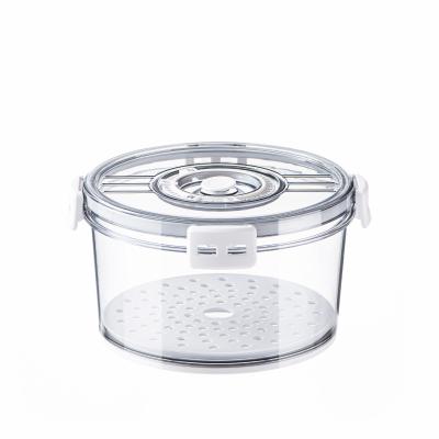 Китай Modern Transparent BPA FREE Multifunctional Refrigerator Round Plastic Food Storage Container Kitchen продается