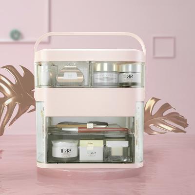 China Desktop Cosmetic Stored And Jewelry Storage Make Up Plastic Clear Jewelry Storage Boxes Large for sale