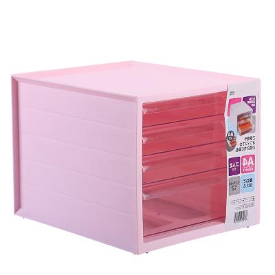 China Japanese style dustproof for home and office housewares desktop transparent drawer clear file storage box for sale