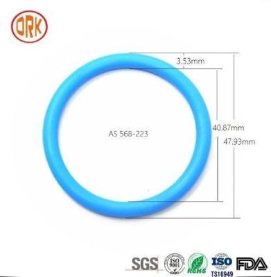 China 0.5mm - 1000mm 568 Blue Silicone Sealing Rubber Ring RoHS Rubber Flat O Rings for sale