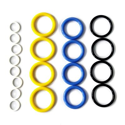 China Blue Seal Silicone Flat Gasket Double O Ring Oil Resistant Seal REACH ROHS for sale