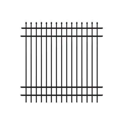 China Yard Powder Coated Metal Fence Tubular Steel Railing Garden Fence for sale