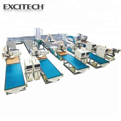 China EXCITECH Wood Panel Furniture Cupboard CNC Machining Center Production Line for sale