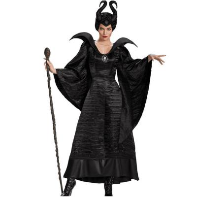 China Evil Witch Cosplay Comic Costume Movie Maleficent Costume Cosplay Outfit Halloween Fancy Party Costume for sale