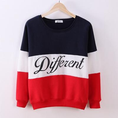 China QUICK DRY the letter printing color matching hoodie 2021 oversized women sweatshirt wholesale for sale