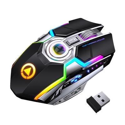 China High DPI RGB Gaming Mouse Portable Led Adjustable 2.4G USB 3 DPI Wireless Optical Ergonomic Mouse for sale