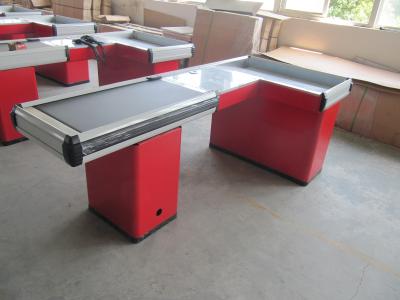 China Standard Commercial Checkout Counters , Powder Coating Shop Counter Table for sale