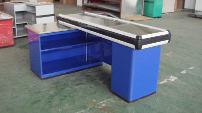 China Modern SPCC Convenience Store Checkout Counter 1950 x 1160 x 850mm for sale